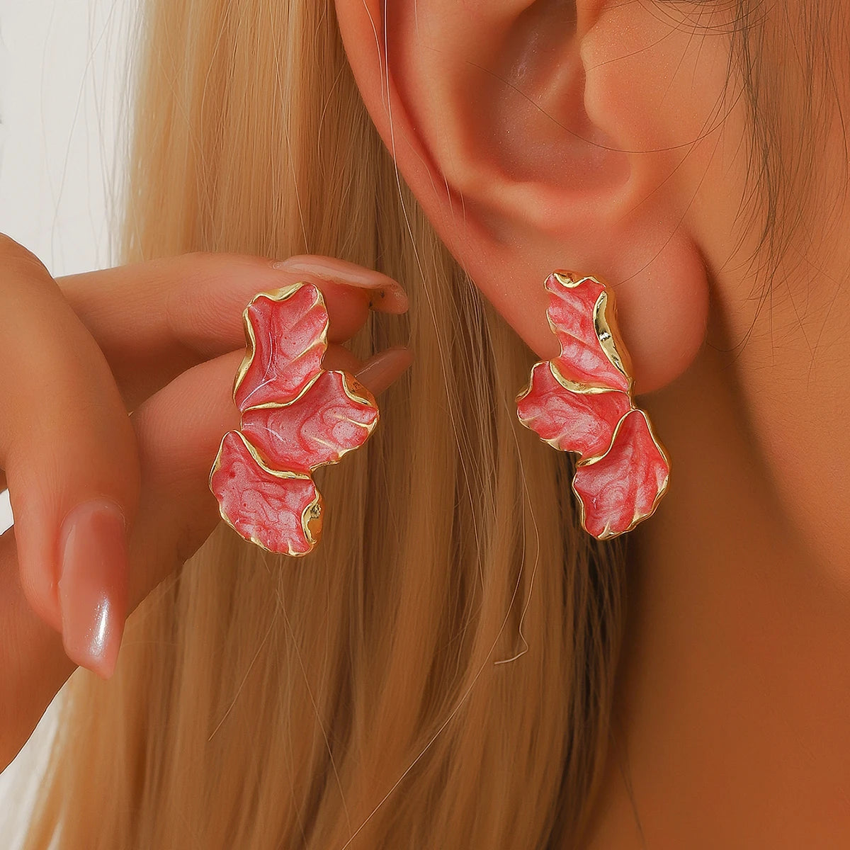 Luxury Colorful Petal Earrings