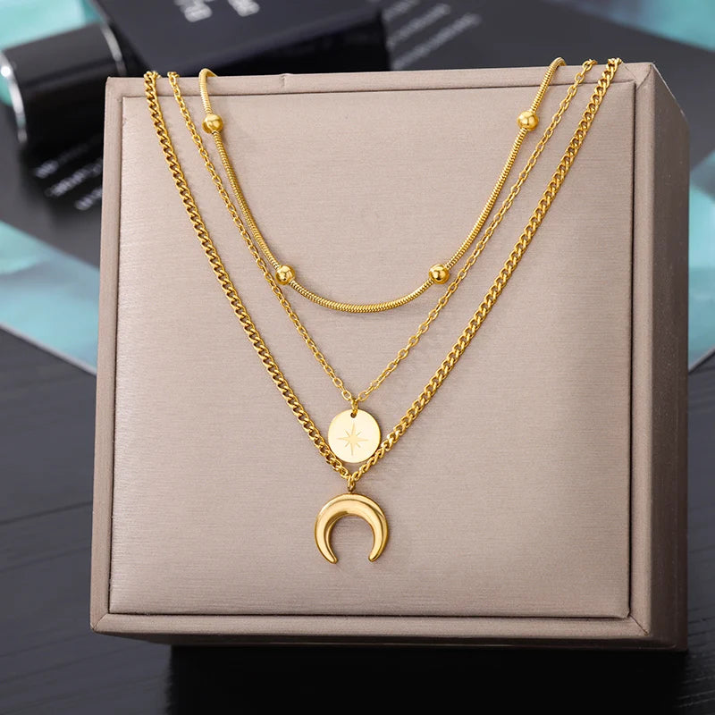 Multilayer Heart Necklace