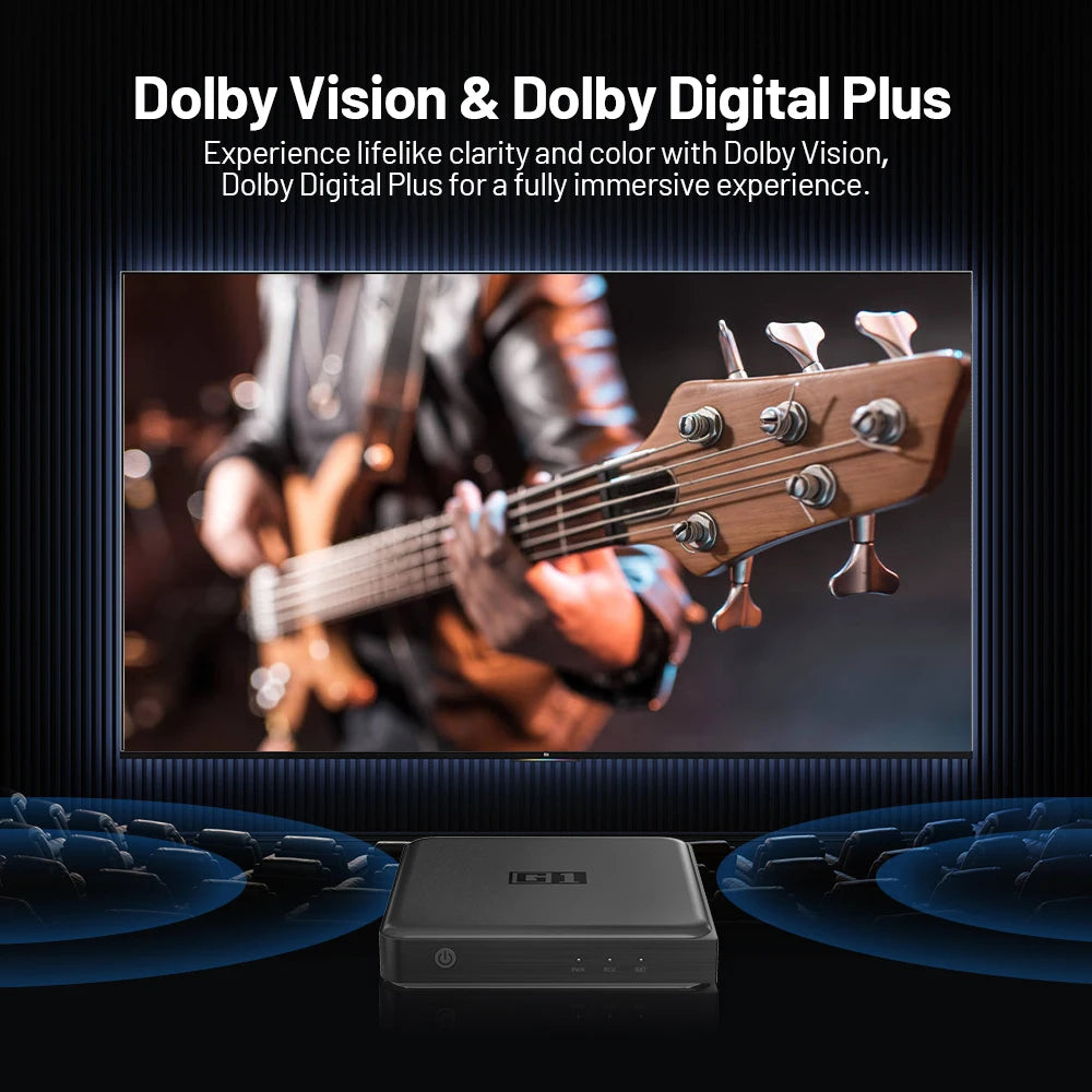 G1 Android TV Box With Netflix 4K Ultra HD Google Certified Dolby Vision HDR10+  4G 32G WiFi6 Streaming Media Device