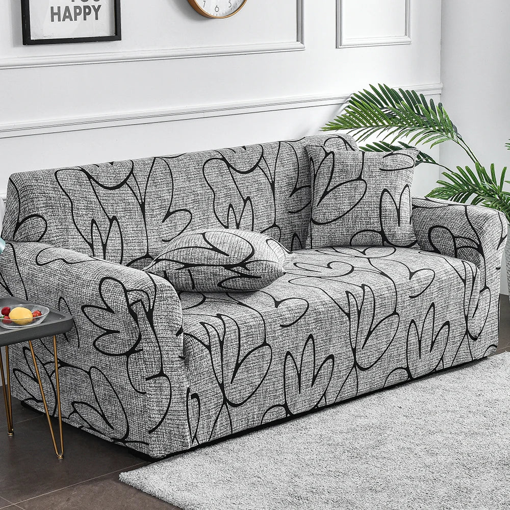 Flower Printed Elastic Sofa Cover