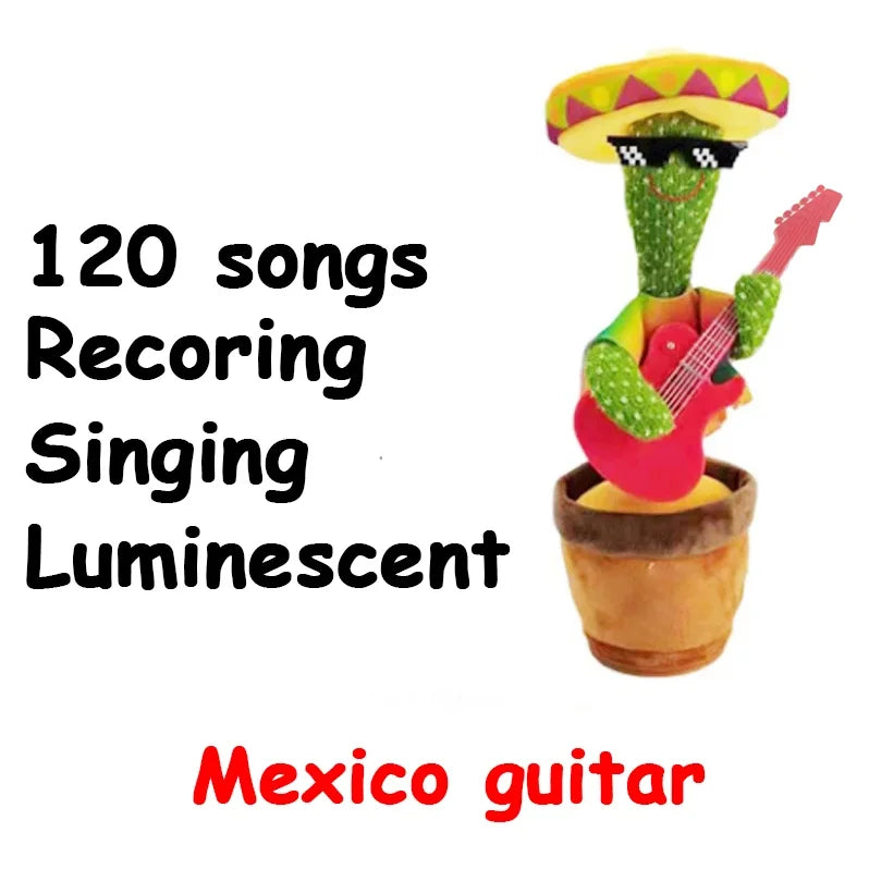 Talking Cactus Toy with LED 120 English Songs Singing Musical